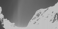Las imágenes de la cámara OSIRIS muestran espectaculares chorros de polvo
